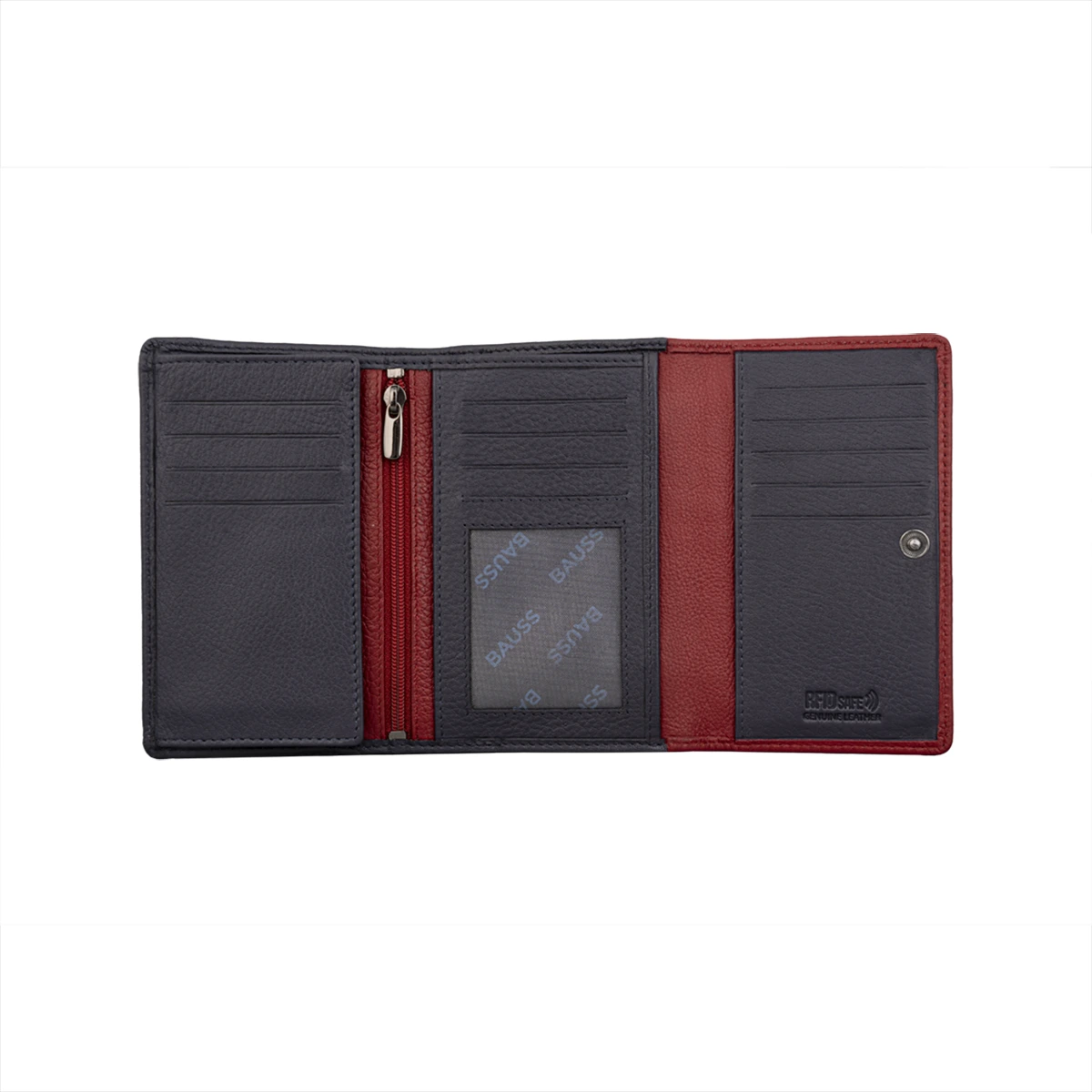 Carteira de Mulher em Pele com Porta-moedas e Anti-RFID