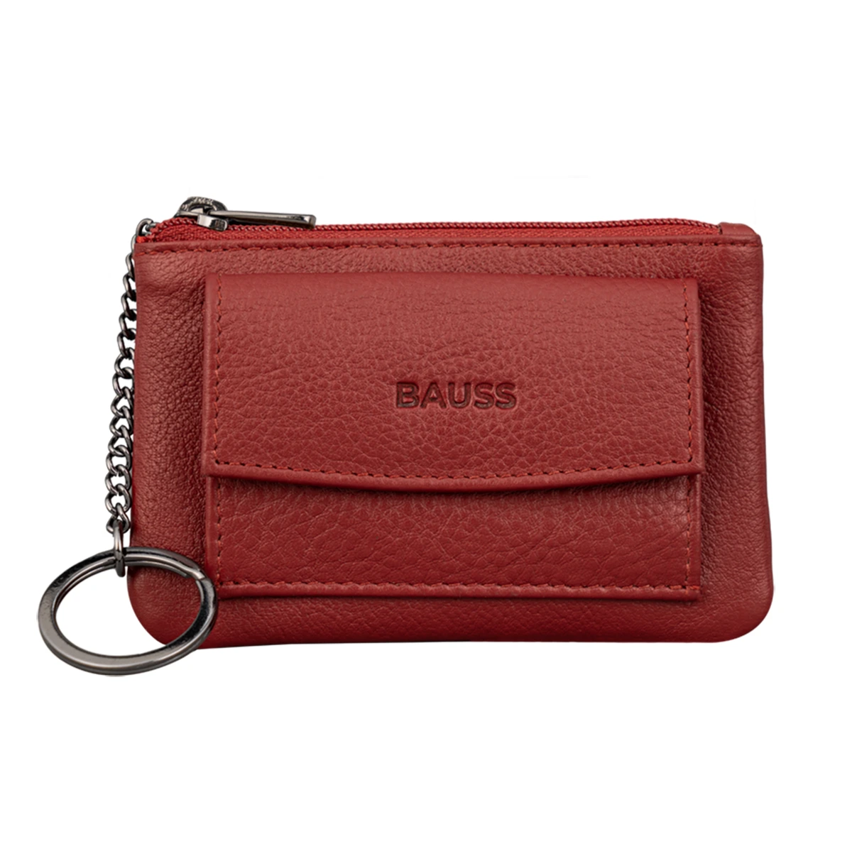 Porta-moedas em Pele com Porta-chaves