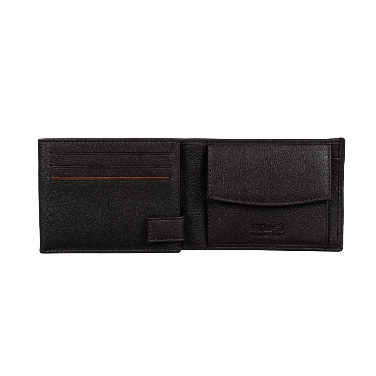 Carteira de Homem em Pele com Porta-moedas e Anti-RFID