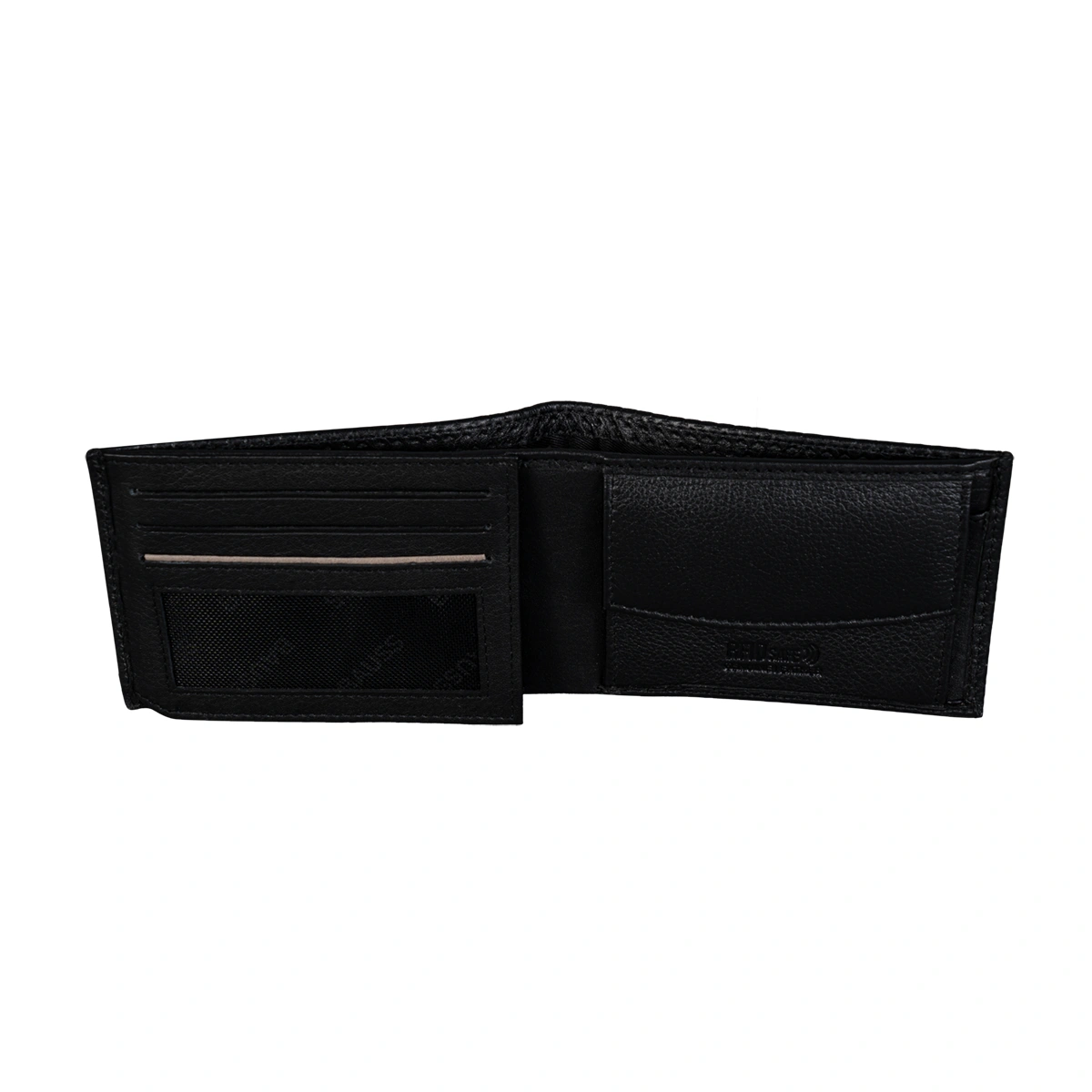 Men's Leather Wallet with Coin Pocket and Anti-RFID