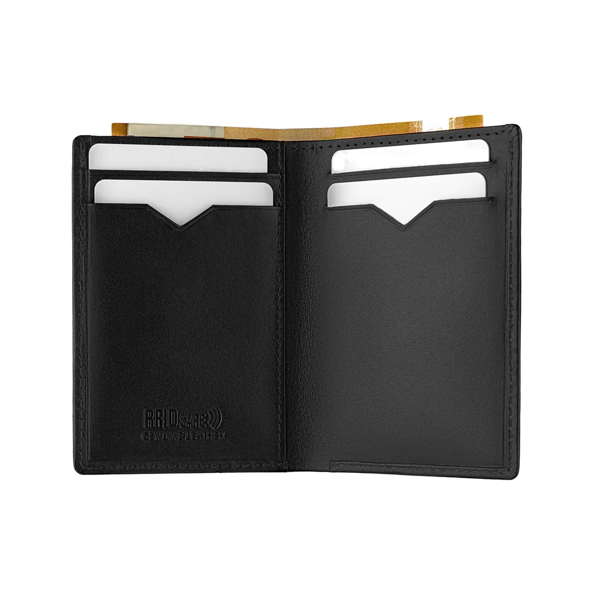 Carteira em Pele com Anti-RFID e Magnetismo