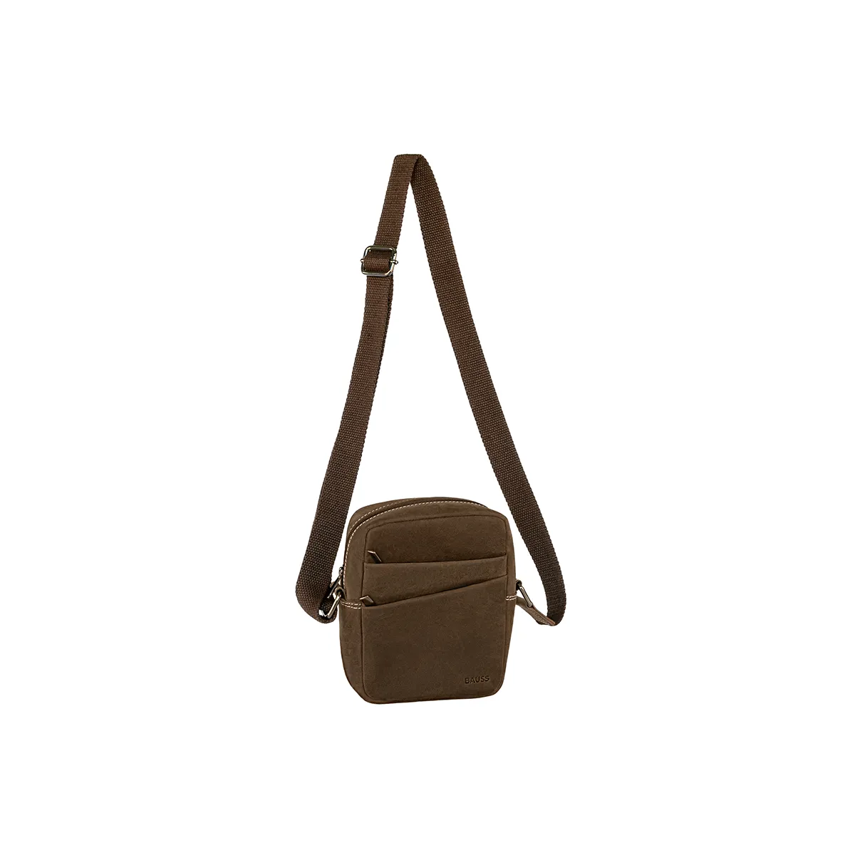 Bolsa Tiracolo de Homem em Pele com Fecho Interior